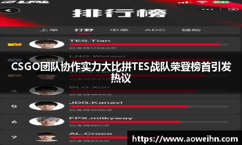 CSGO团队协作实力大比拼TES战队荣登榜首引发热议